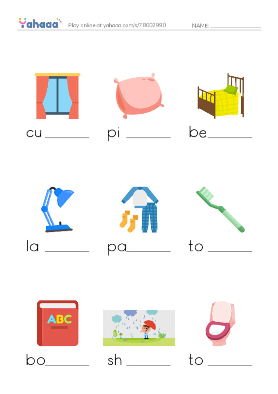 Daily life PDF worksheet to fill in words gaps