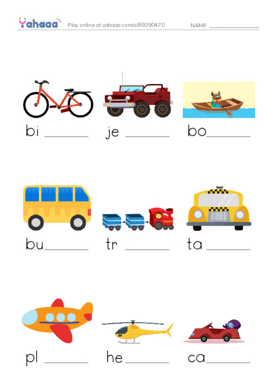 How do you go home? PDF worksheet to fill in words gaps