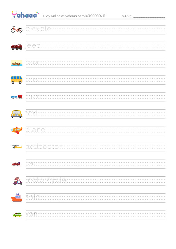How do you go home? PDF write between the lines worksheet