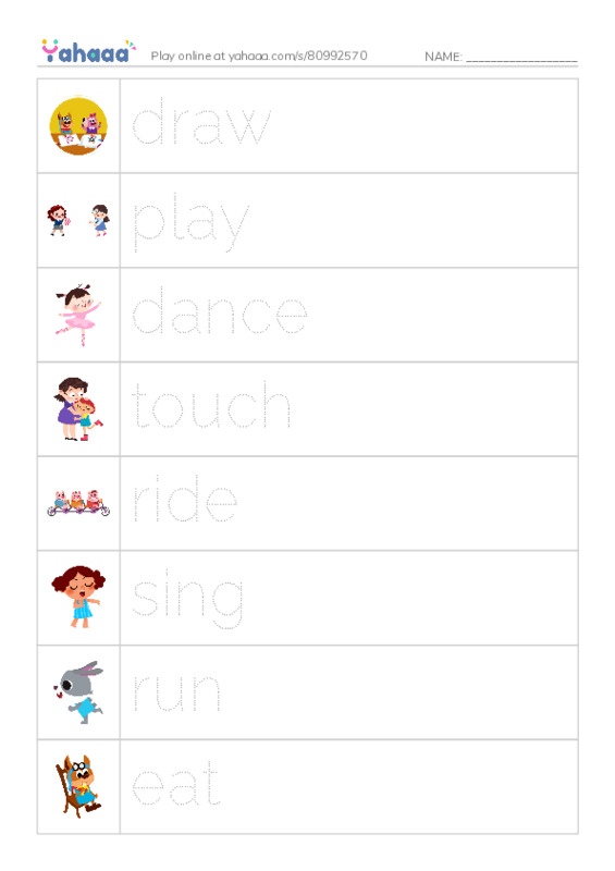 hobbies PDF one column image words