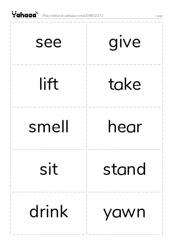I can PDF two columns flashcards