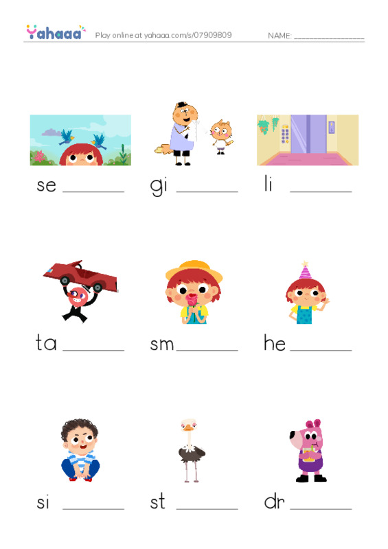 I can PDF worksheet to fill in words gaps