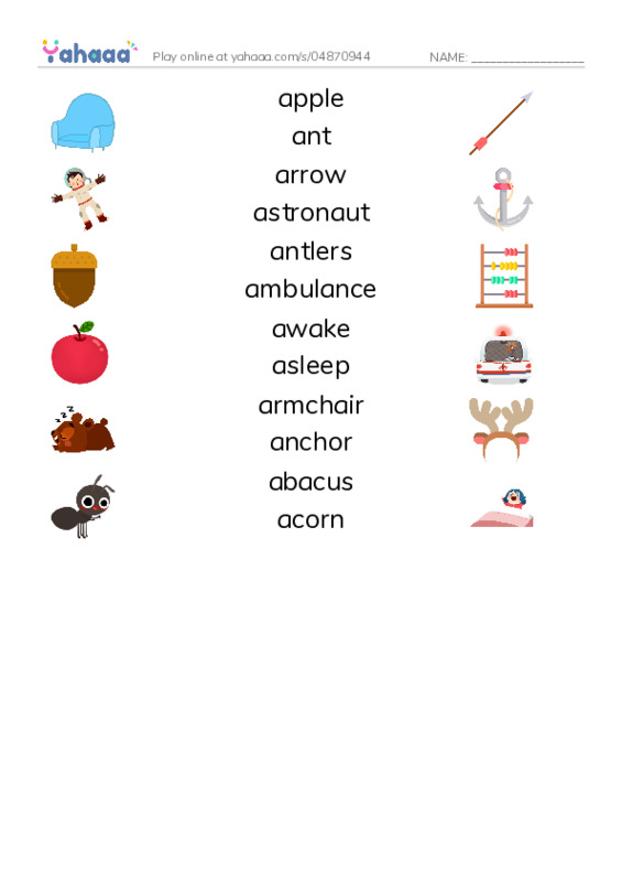 Words in A PDF three columns match words