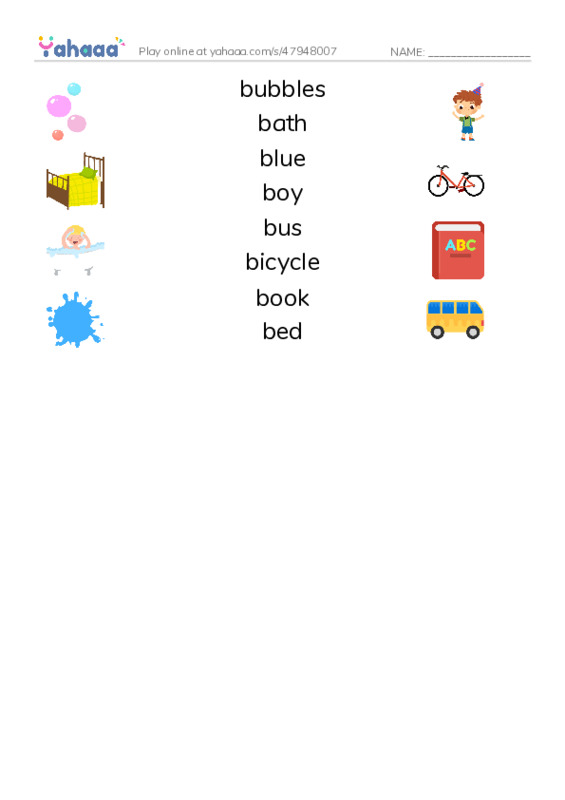 B words 1 PDF three columns match words