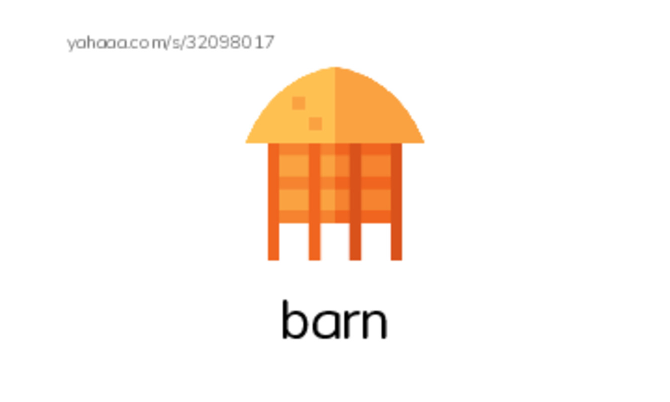 Words in B PDF index cards with images