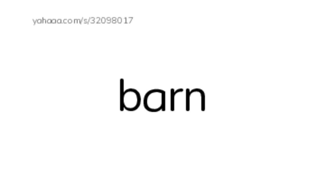 Words in B PDF index cards word only
