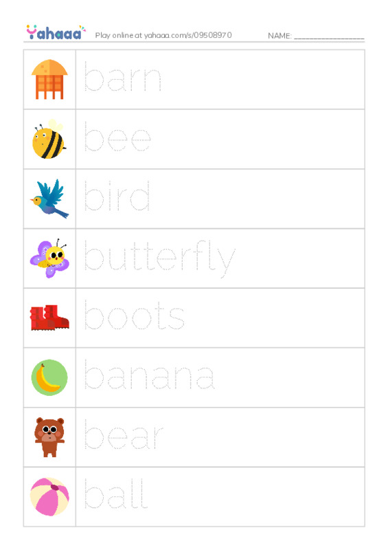 Words in B PDF one column image words