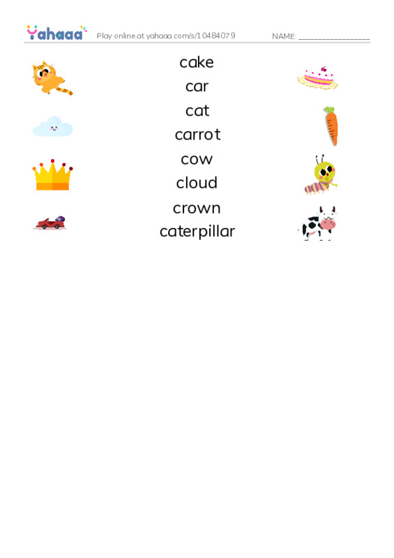 C words 1 PDF three columns match words