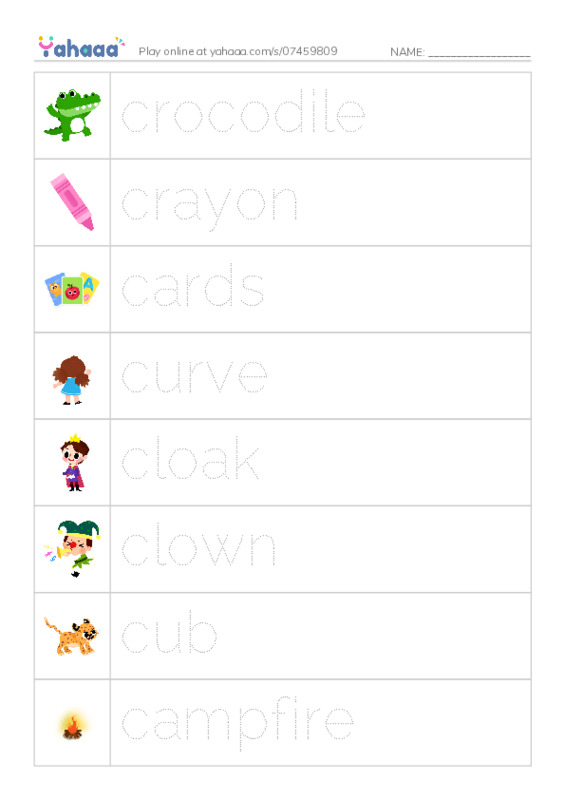 Words in C  PDF one column image words