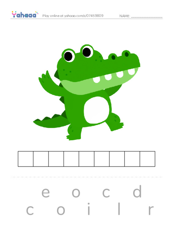 Words in C  PDF word puzzles worksheet
