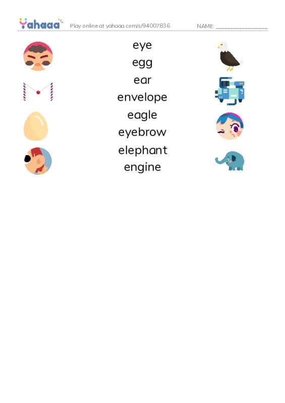 Words in E PDF three columns match words