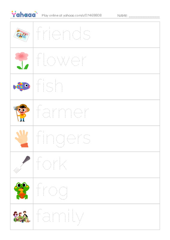 Words in F PDF one column image words