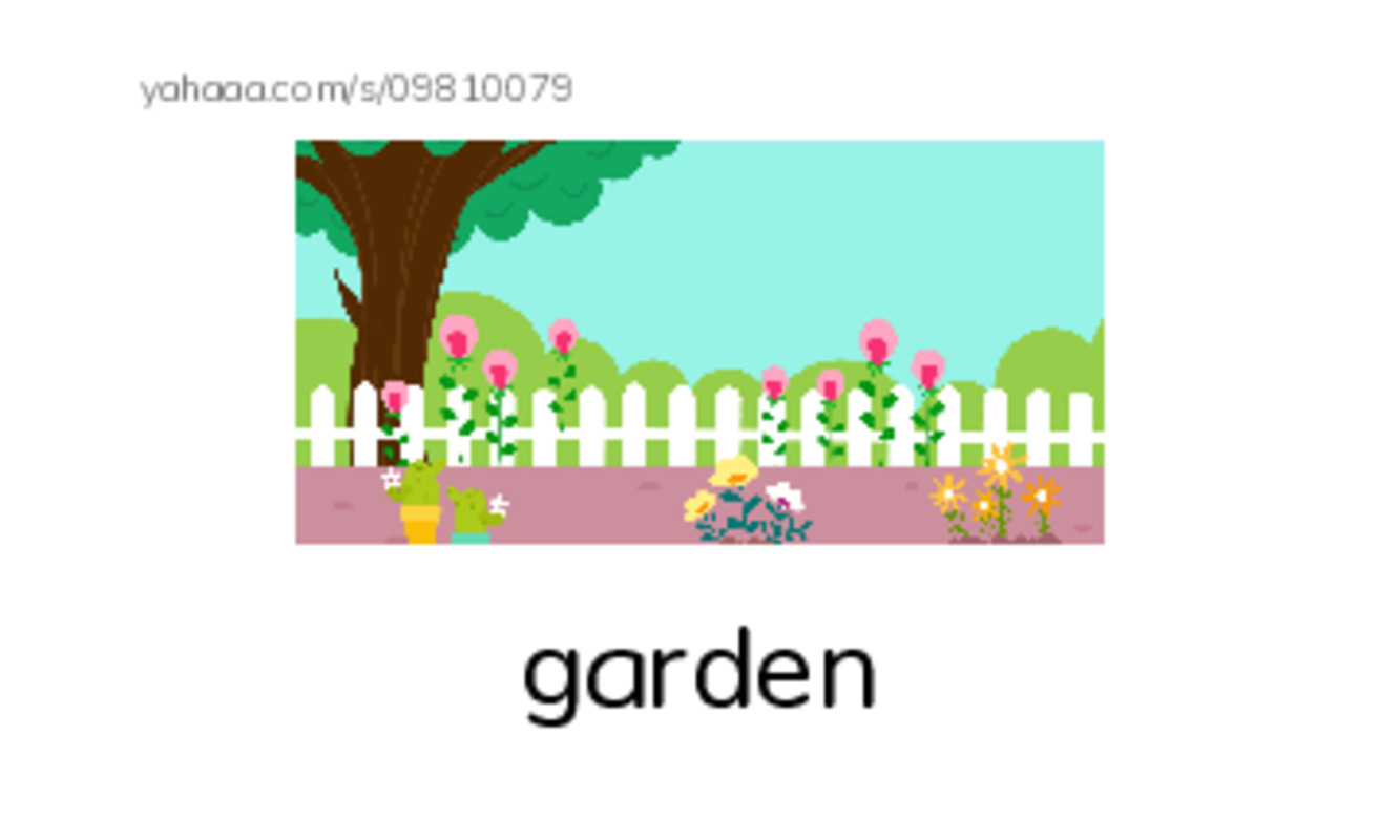 Words in G PDF index cards with images