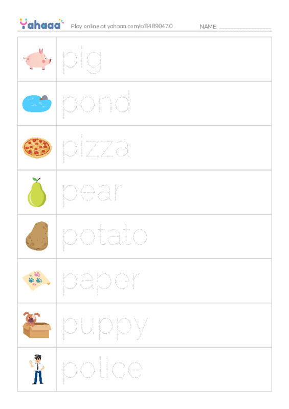 P words 1 PDF one column image words