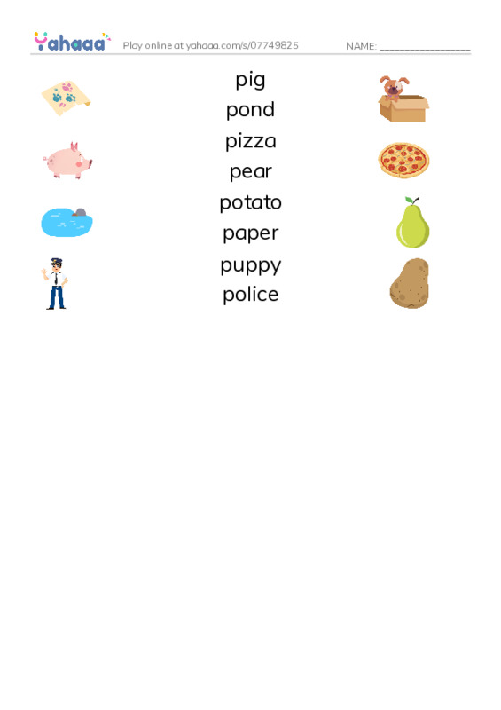 P words 1 PDF three columns match words