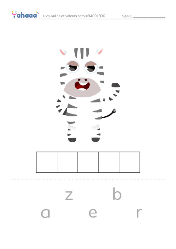 Z words PDF word puzzles worksheet