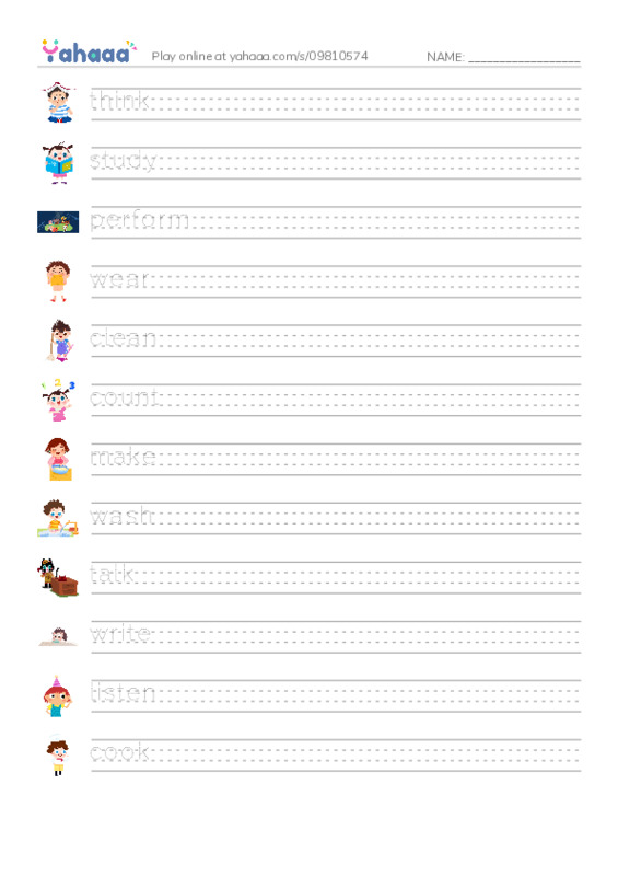 Abilities PDF write between the lines worksheet