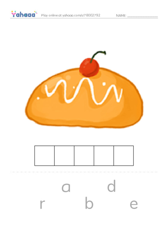 My Breakfast PDF word puzzles worksheet