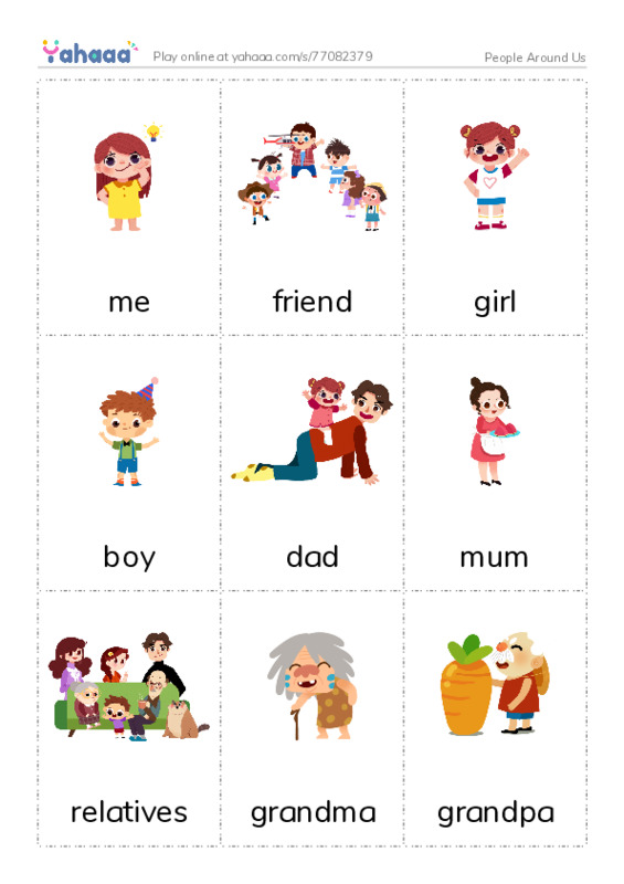 People Around Us PDF flaschards with images
