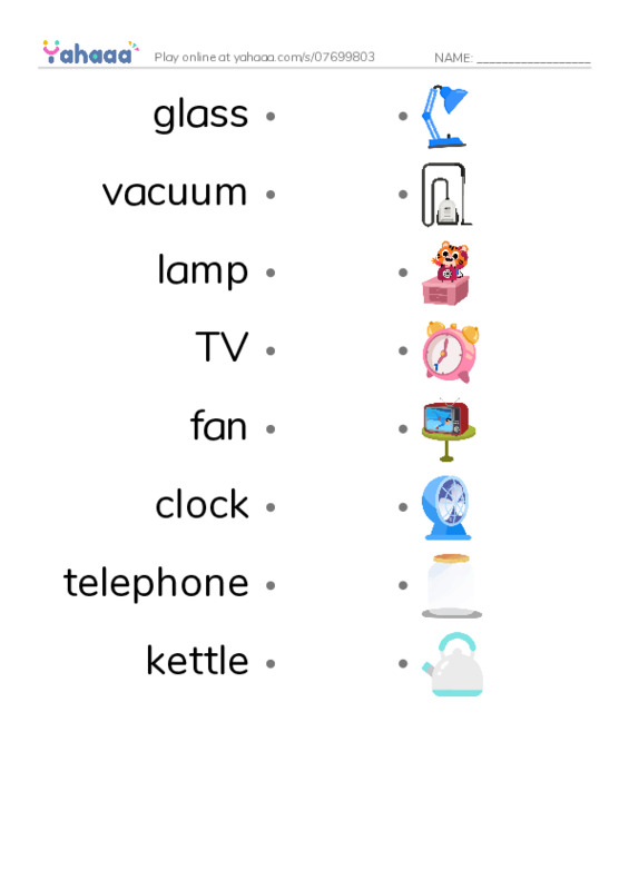 Living Goods PDF link match words worksheet