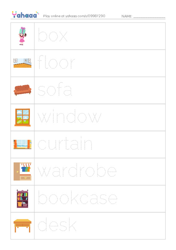 Furnitures PDF one column image words