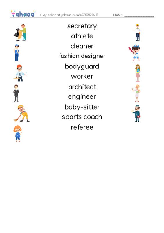 Jobs PDF three columns match words