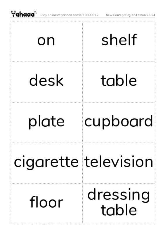 New Concept English Lesson 23-24 PDF two columns flashcards
