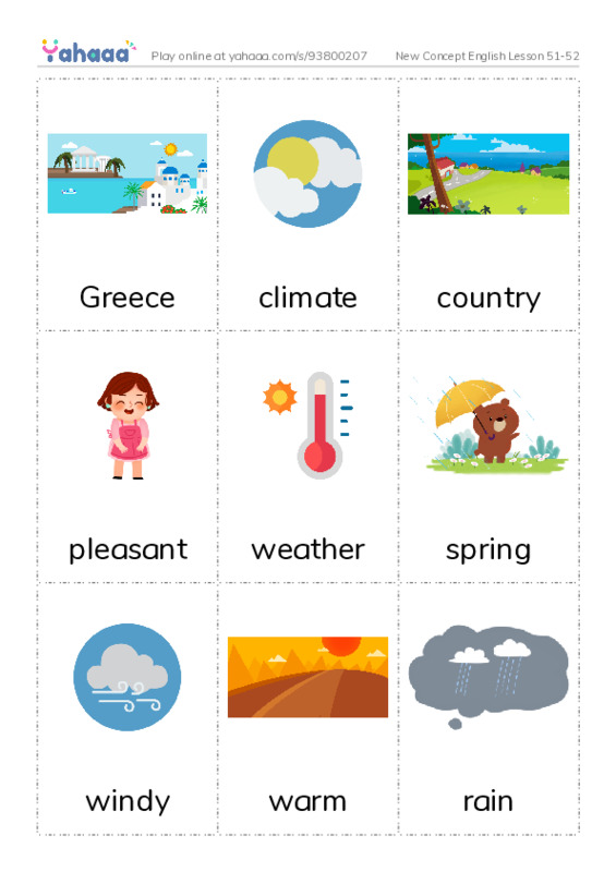 New Concept English Lesson 51-52 PDF flaschards with images