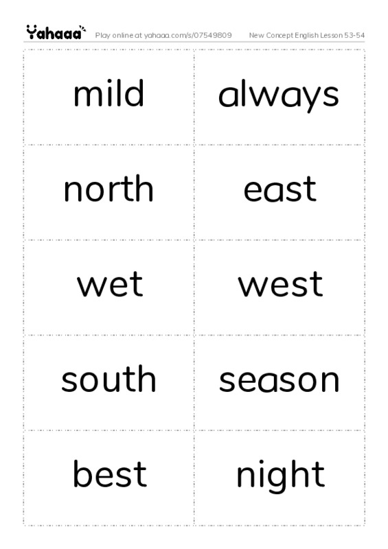 New Concept English Lesson 53-54 PDF two columns flashcards