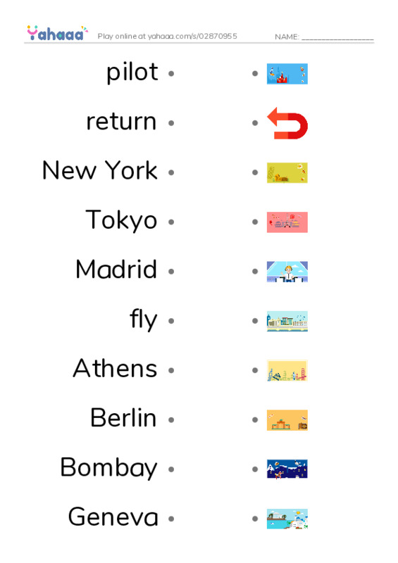 New Concept English Lesson 93-94 PDF link match words worksheet