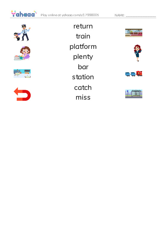 New Concept English Lesson 95-96 PDF three columns match words