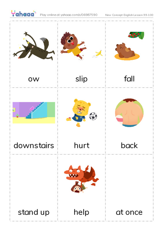 New Concept English Lesson 99-100 PDF flaschards with images