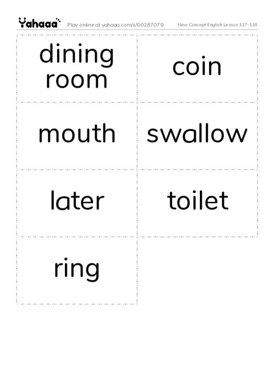 New Concept English Lesson 117-118 PDF two columns flashcards