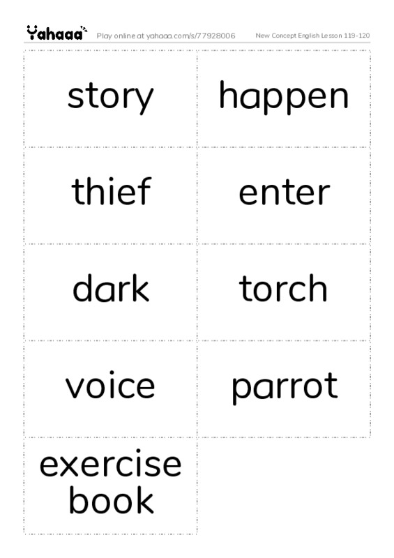 New Concept English Lesson 119-120 PDF two columns flashcards