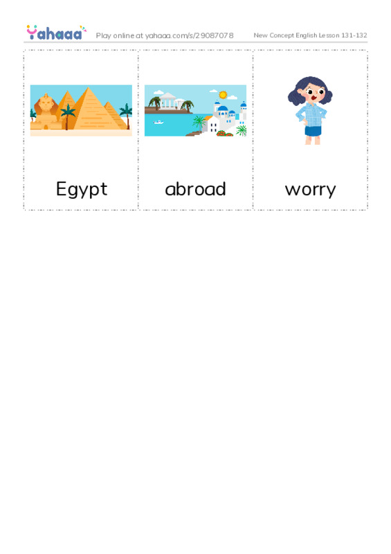 New Concept English Lesson 131-132 PDF flaschards with images
