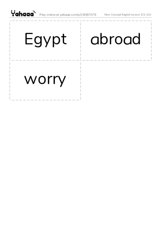 New Concept English Lesson 131-132 PDF two columns flashcards