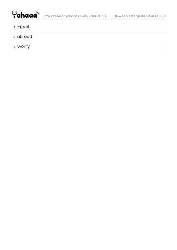 New Concept English Lesson 131-132 PDF words glossary