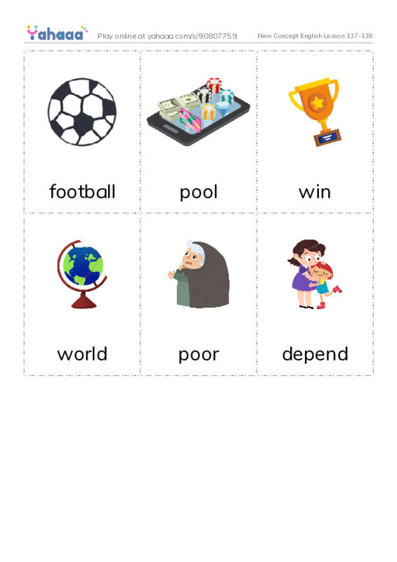 New Concept English Lesson 137-138 PDF flaschards with images