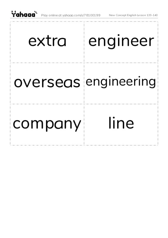 New Concept English Lesson 139-140 PDF two columns flashcards