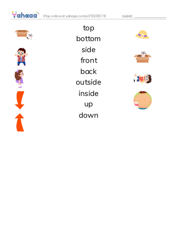 625 words to know in English: Directions 1 PDF three columns match words