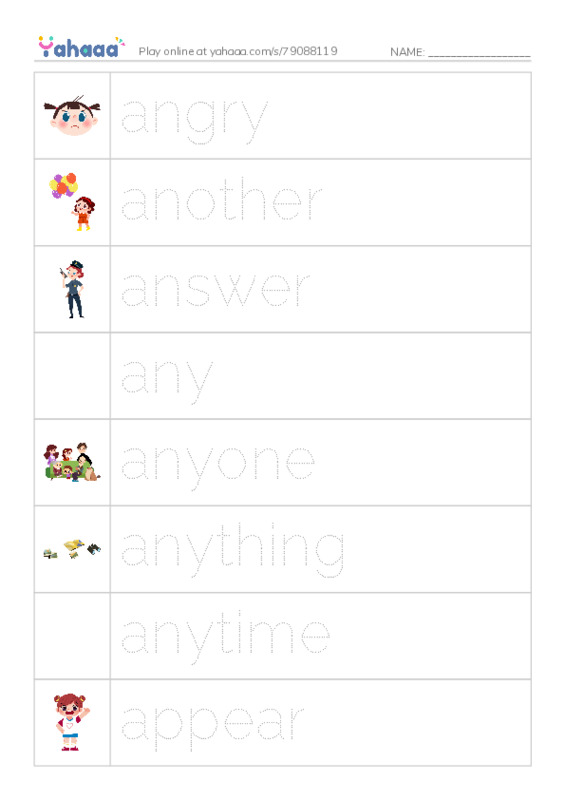 1000 basic English words: A 3 PDF one column image words