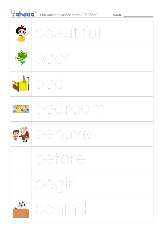 1000 basic English words: B 2 PDF one column image words