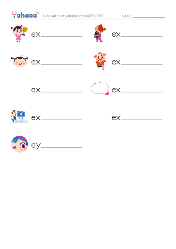 1000 basic English words: E 4 PDF worksheet writing row