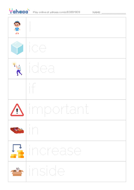 1000 basic English words: I PDF one column image words