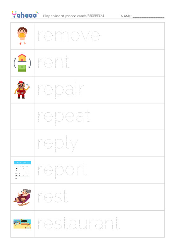 1000 basic English words: R 2 PDF one column image words