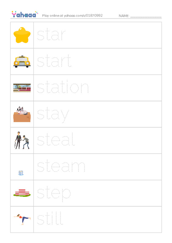 1000 basic English words: S 9 PDF one column image words