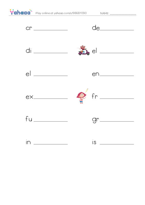 Common Adjectives in English: physics 2 PDF worksheet writing row