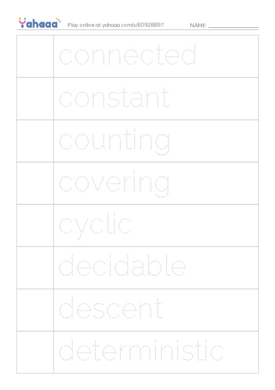 Common Adjectives in English: algorithms 3 PDF one column image words