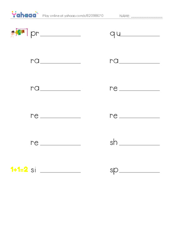 Common Adjectives in English: algorithms 8 PDF worksheet writing row