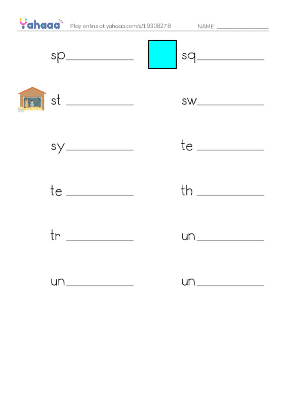 Common Adjectives in English: algorithms 9 PDF worksheet writing row